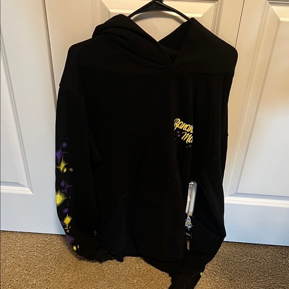 Banana Monkey New hoodie Black Hoodie with Purple and Yellow Accents - Picture 1 of 6